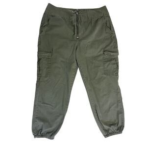 Wild Fable Women's High-Rise Zip Front Olive Green Cargo Pants Size 16